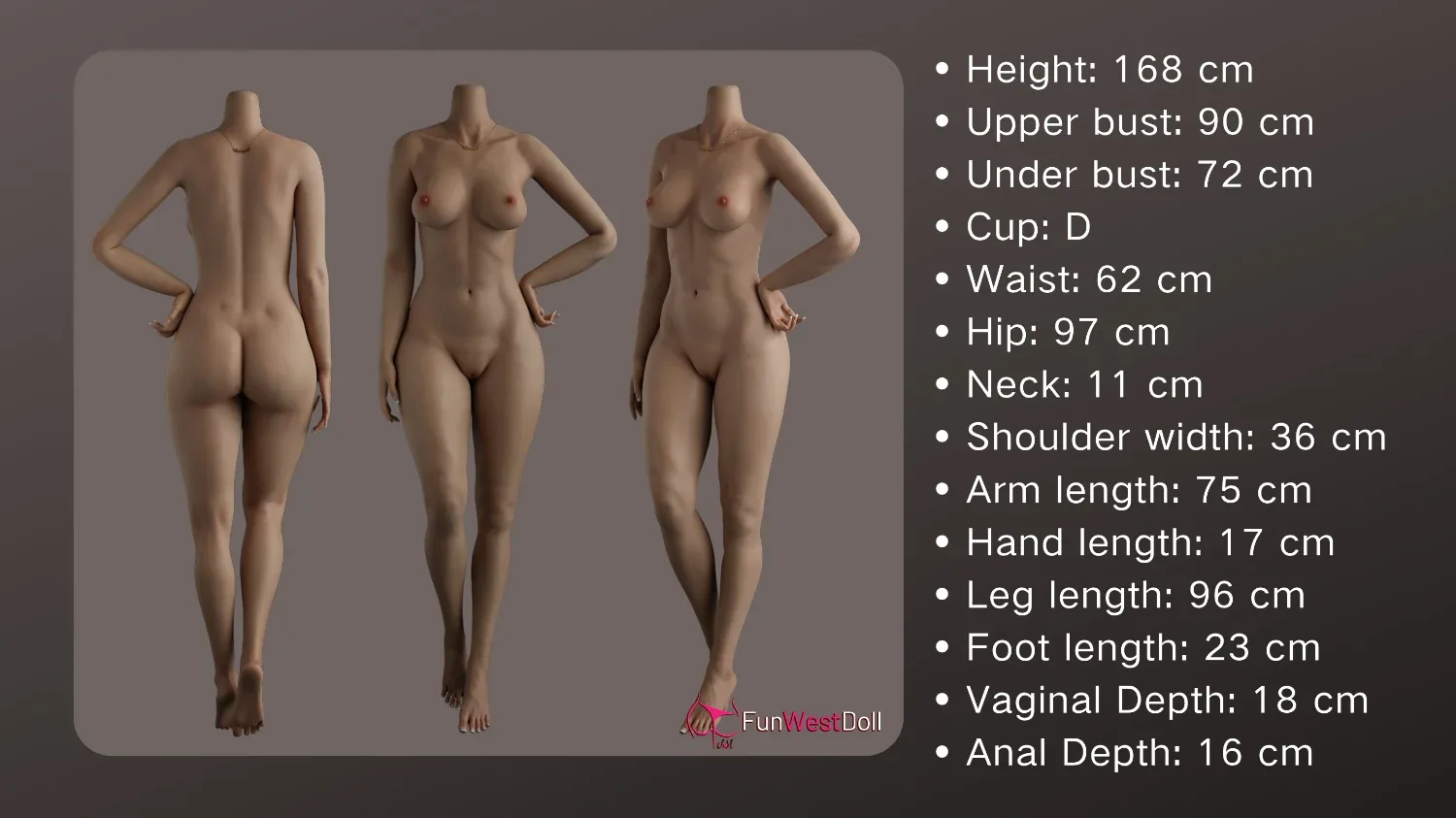 FunWest Doll 168 cm D Silicone - Anime Lexie (Real Skin Texture) view 3