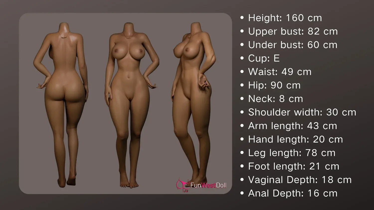 FunWest Doll 160 cm E Silicone - European Natalia view 3