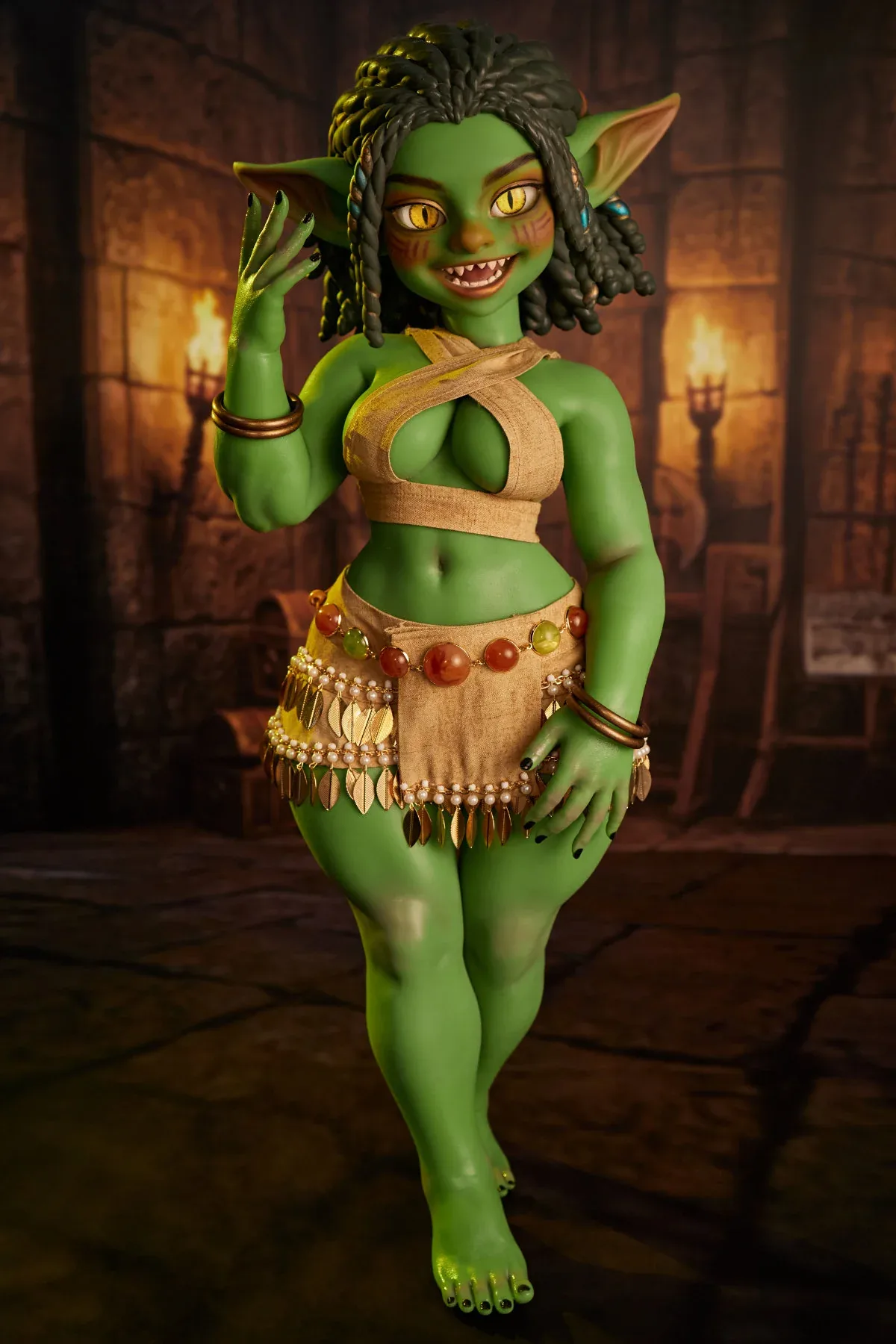 CLIMAX DOLL Mini Si70cm AT Silicone - Kaela (Green) view 6