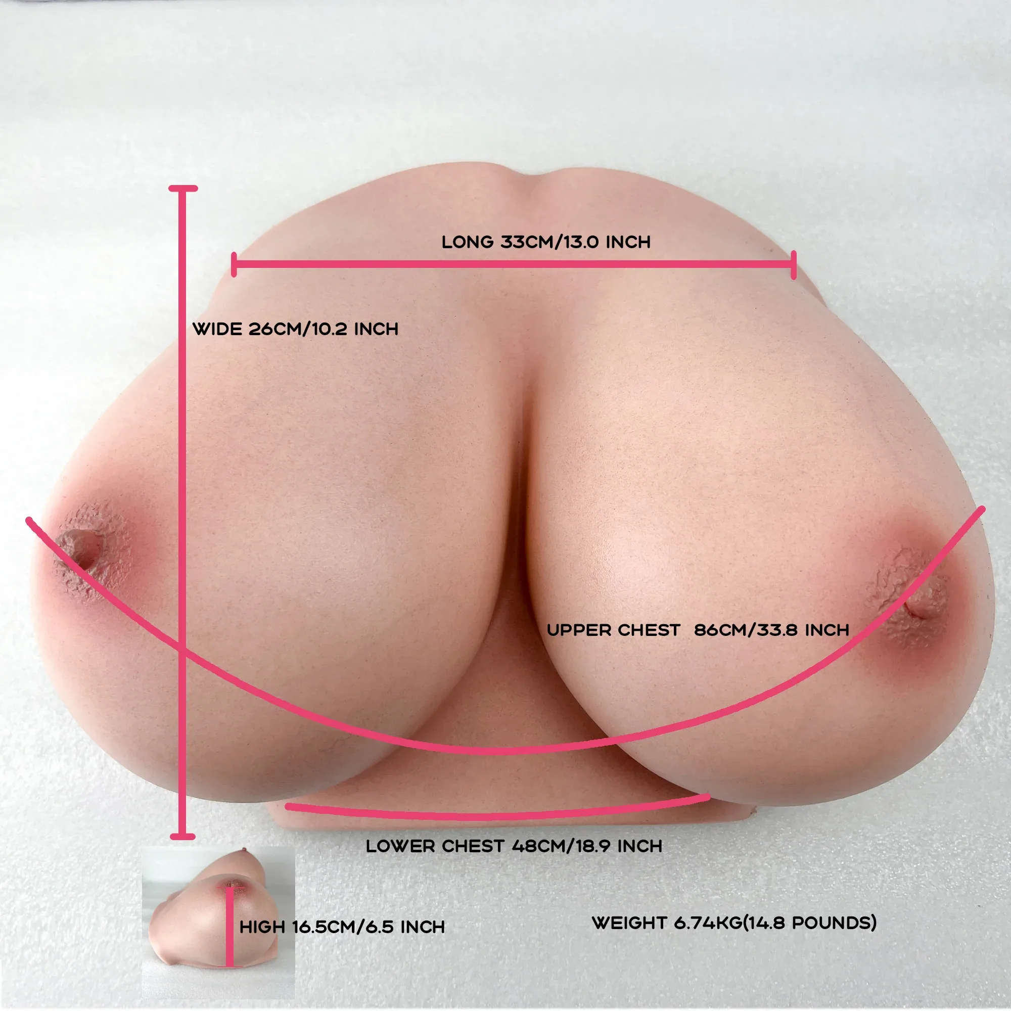 CLIMAX DOLL - Silicone Torso Breast #86 view 4