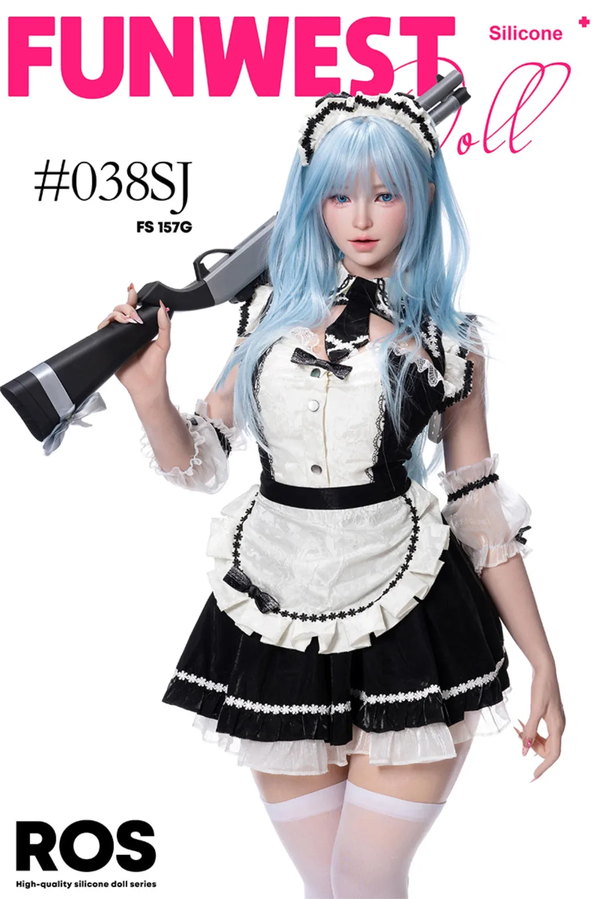 FunWest Doll 157 cm G Silicone - White Alice (Real Skin Texture)