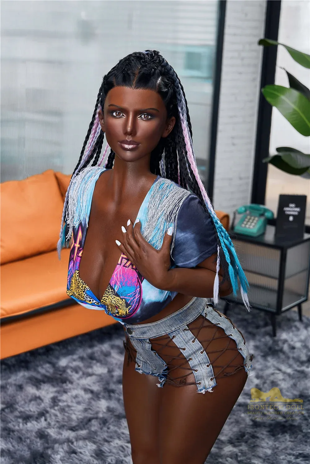 Irontech Doll 160 cm H Silicone - Celine (Ebony) view 5
